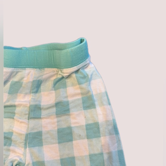 Little sleepies 3T aqua Gingham Two-Piece Pajama Set - Picture 4 of 5